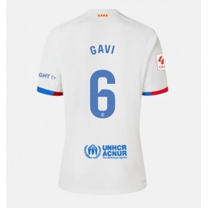 Lacne Ženy Futbalové dres Barcelona Paez Gavi #6 2023-24 Krátky Rukáv - Preč